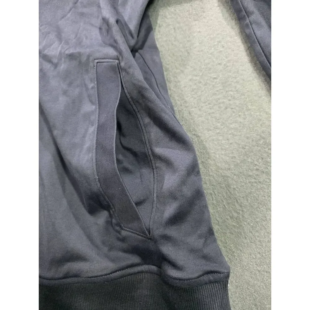 Banana Republic Luxe Touch Bomber Jacket L Navy Full Zip Cotton Casual A008922